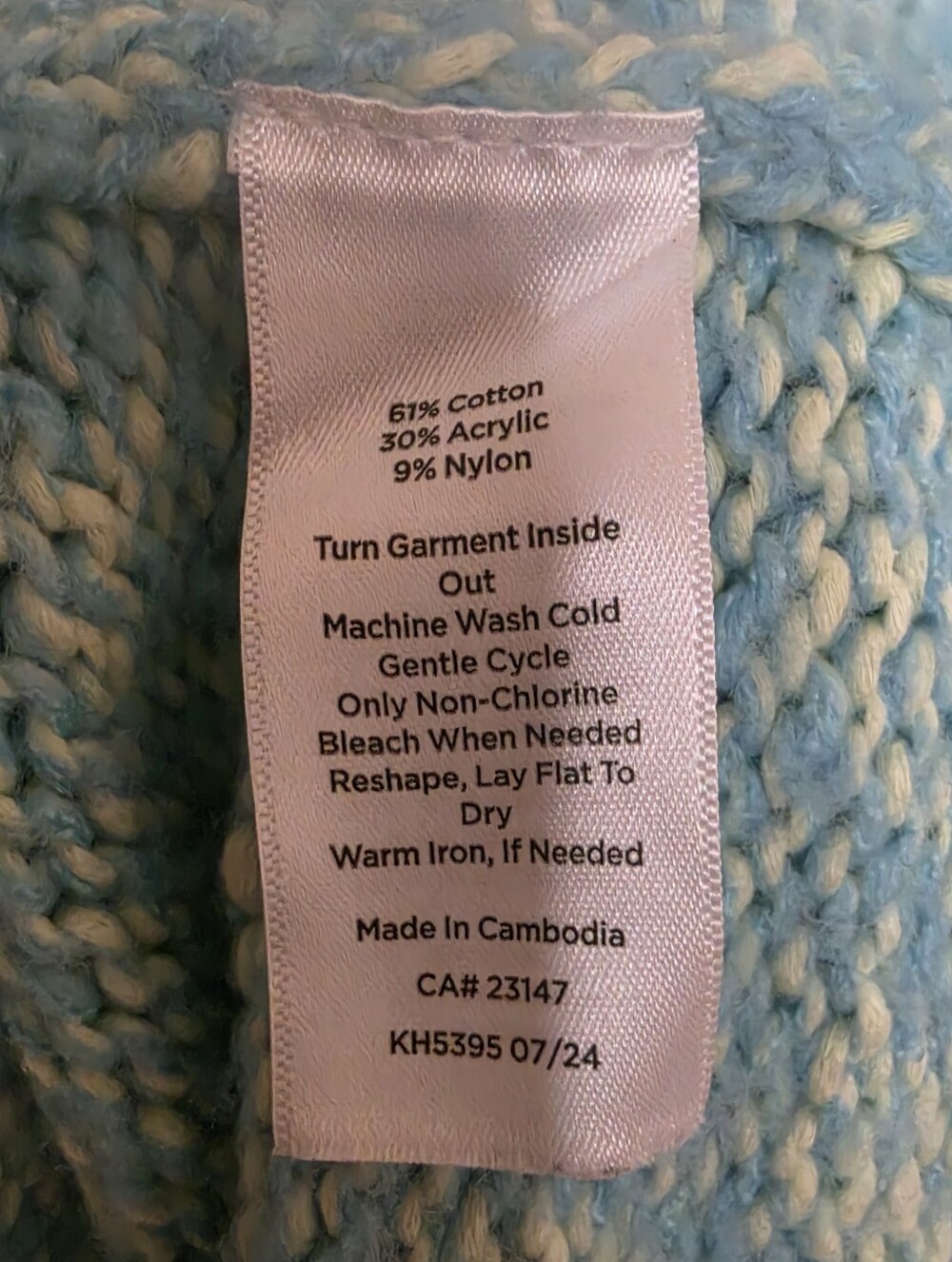 Talbots Blue Knit Sweater Size Large Womens - Picture 7 of 7